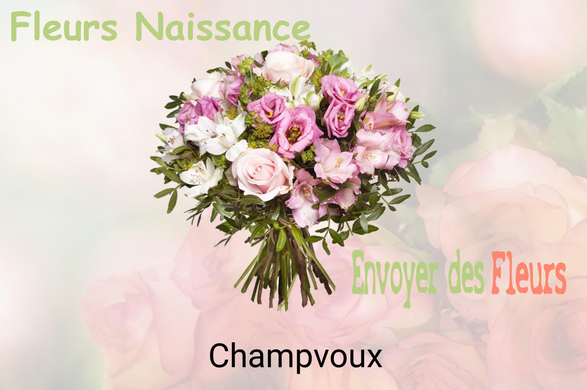 Bouquet de fleurs de naissance livré à Champvoux