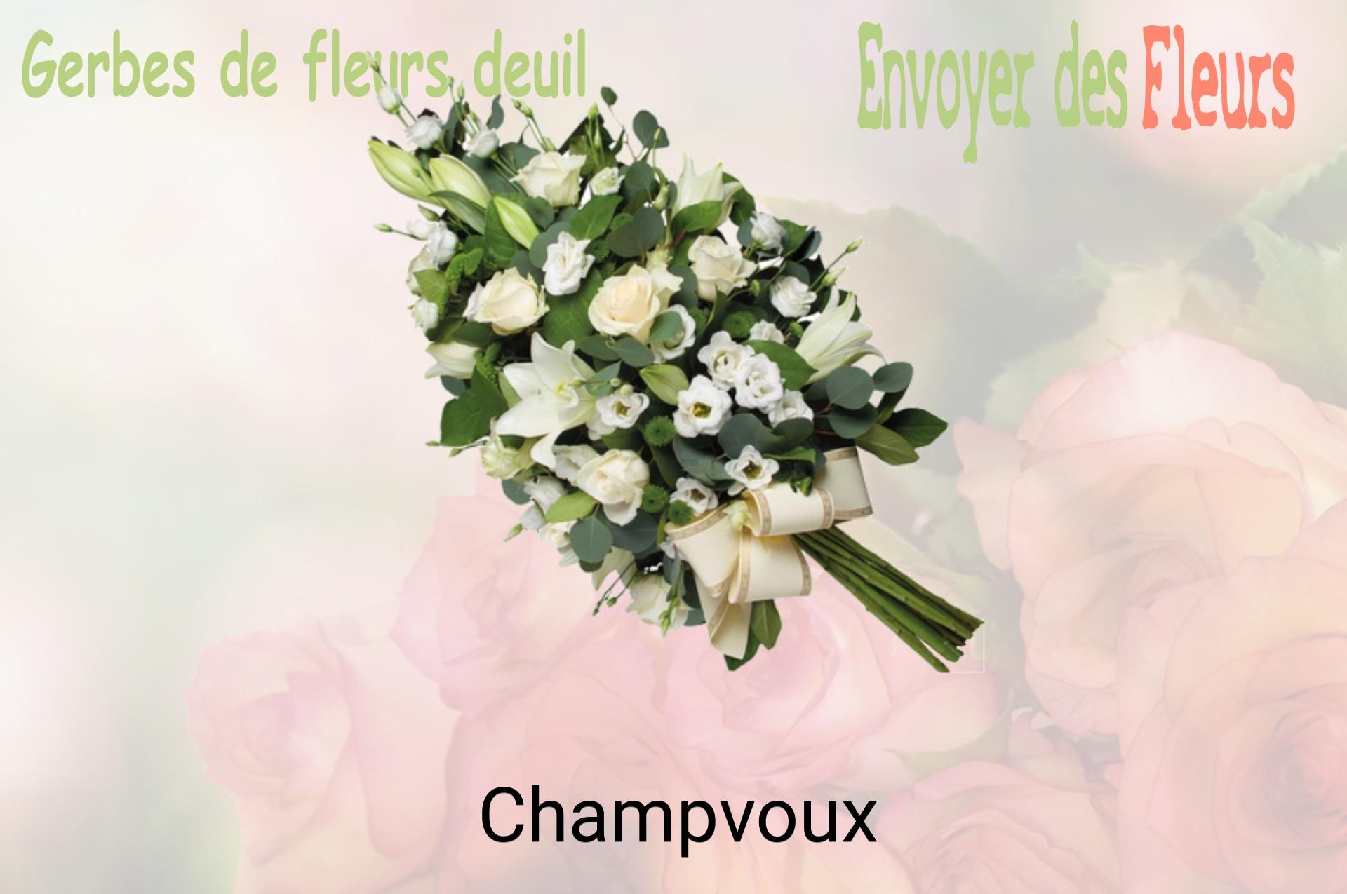 Gerbe de fleurs de deuil livrée à Champvoux